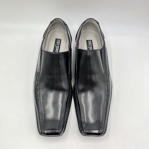 Stacy Adams Men Size 7.5 Templin Black Leather Bike Snip Toe Loafers Dress Shoes main image 9